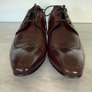 Men's Zota Unique Brown Oxford Pointed Toe Leather Dress Shoes HX828-16 Size: 11